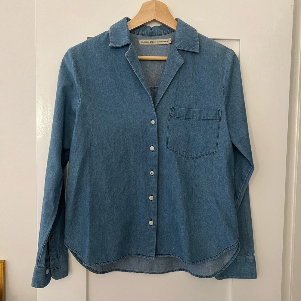 Shades of Grey by Micah Cohen Denim Shirt, XS